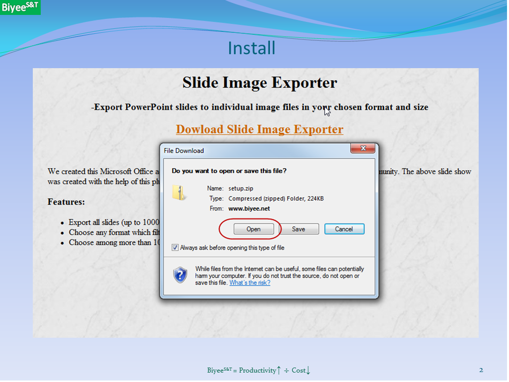 Biyee Slide Image Exporter